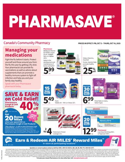 Pharmasave (ON & West) Flyer October 3 to 16