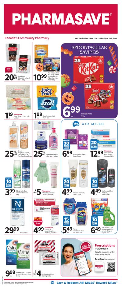 Pharmasave (ON & West) Flyer October 3 to 16