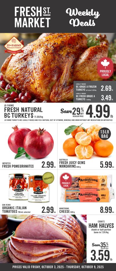 Fresh St. Market Flyer October 3 to 9