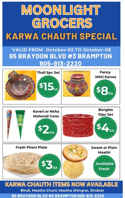Moonlight Grocers Flyer October 2 to 8