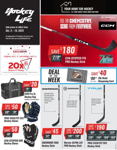 Pro Hockey Life Flyer October 3 to 16