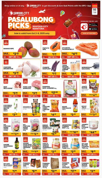 Seafood City Supermarket (MB) Flyer October 2 to 8