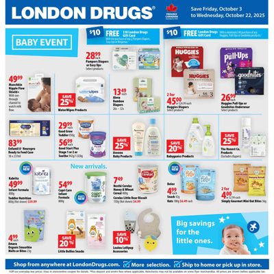 London Drugs Baby Event Flyer October 3 to 22