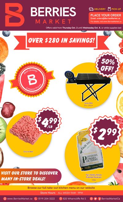 Berries Market Flyer October 2 to 8