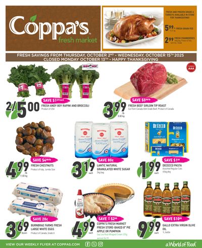 Coppa's Fresh Market Flyer October 2 to 15