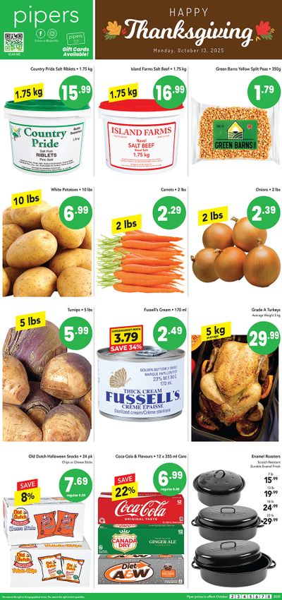 Pipers Superstore Flyer October 2 to 8