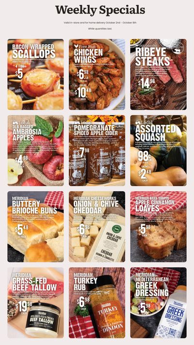 Meridian Farm Market Flyer October 2 to 8