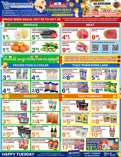 88 Supermarket Flyer October 2 to 8