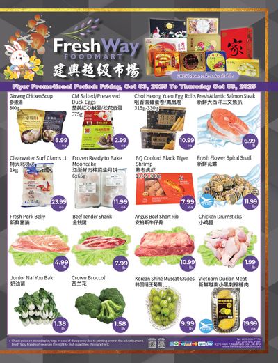 FreshWay Foodmart Flyer October 3 to 9