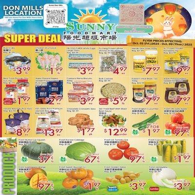 Sunny Foodmart (Don Mills) Flyer October 3 to 9