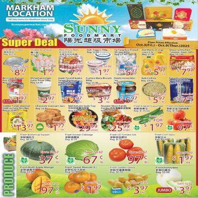 Sunny Foodmart (Markham) Flyer October 3 to 9