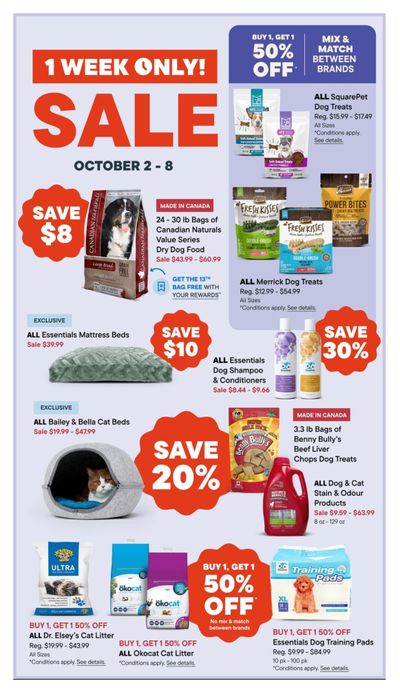 Bosley's by PetValu Flyer October 2 to 8