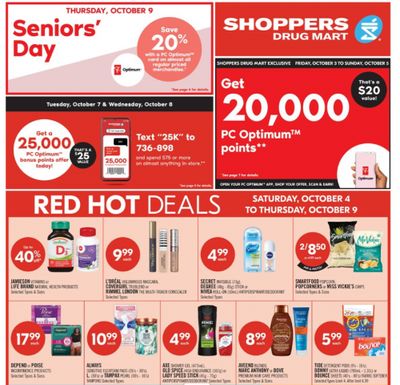 Shoppers Drug Mart Canada: Bonus Redemption Event + Flyer Deals