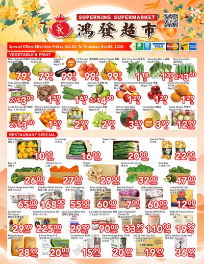 Superking Supermarket (North York) Flyer October 3 to 9