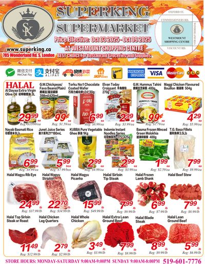 Superking Supermarket (London) Flyer October 3 to 9