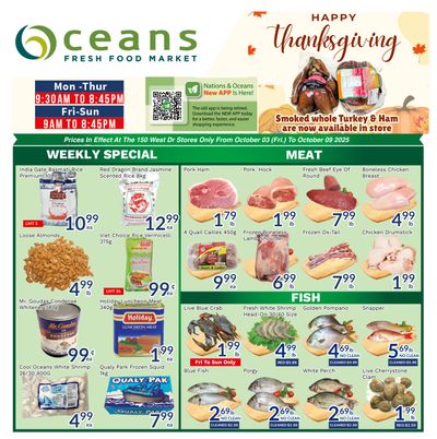 Oceans Fresh Food Market (Brampton) Flyer October 3 to 9