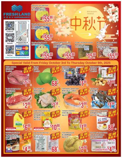 FreshLand Supermarket Flyer October 3 to 9