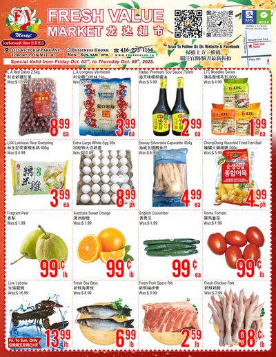 Fresh Value (Scarborough) Flyer October 3 to 9