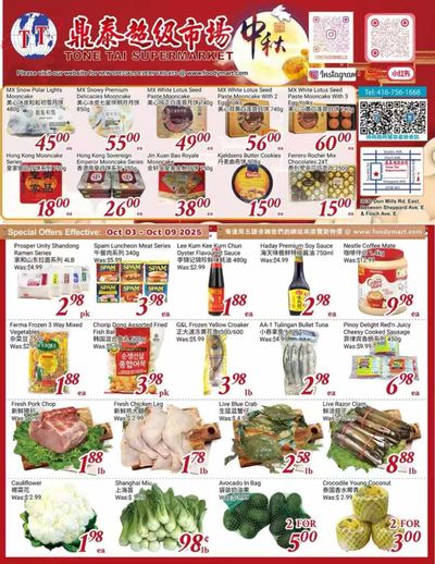Tone Tai Supermarket Flyer October 3 to 9