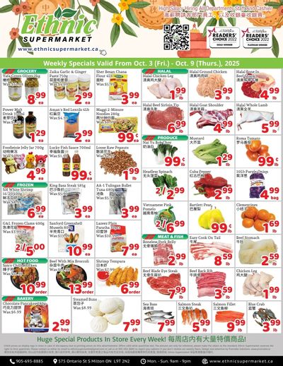 Ethnic Supermarket (Milton) Flyer October 3 to 9