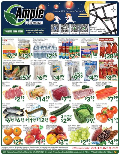 Ample Food Market (North York) Flyer October 3 to 9