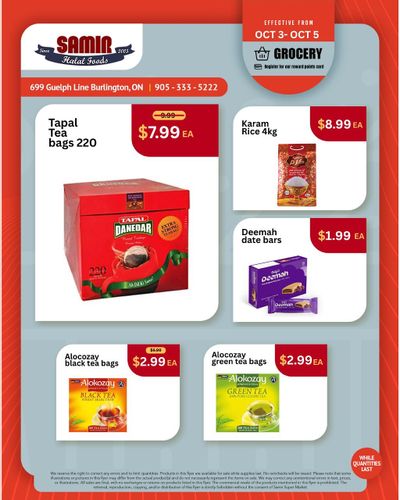 Samir Supermarket Flyer October 3 to 5