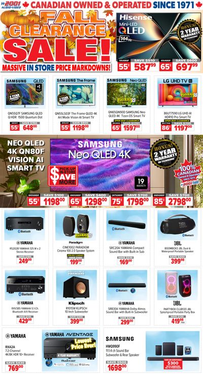 2001 Audio Video Flyer October 3 to 9