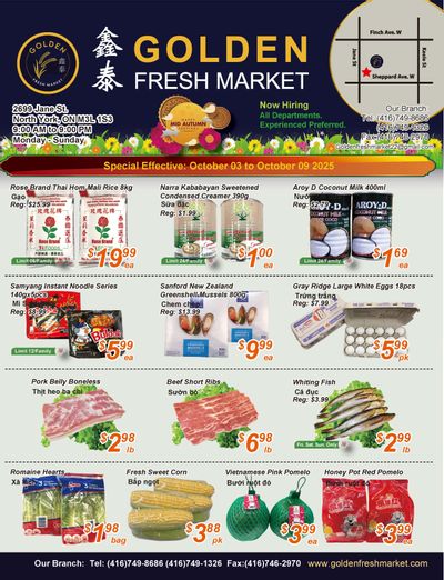 Golden Fresh Market Flyer October 3 to 9