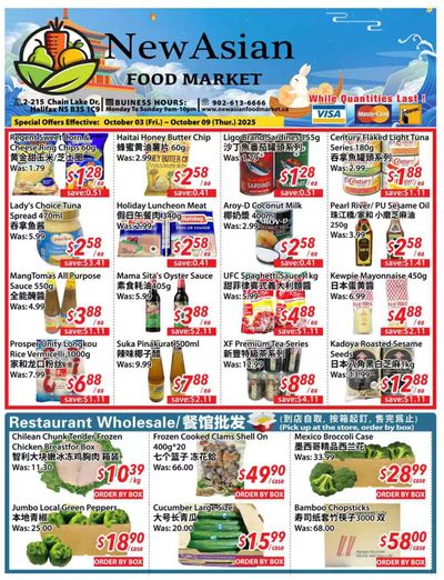 New Asian Food Market Flyer October 3 to 9