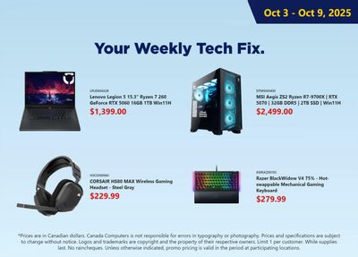 Canada Computers Flyer October 3 to 9