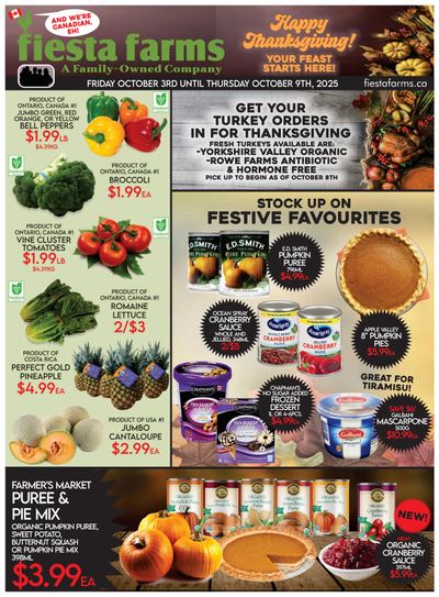Fiesta Farms Flyer October 3 to 9