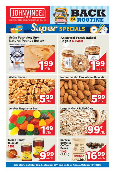 Johnvince Foods Flyer September 27 to October 10