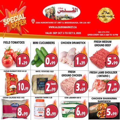 Al-Quds Supermarket Flyer October 3 to 9