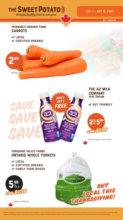 The Sweet Potato Flyer October 3 to 9