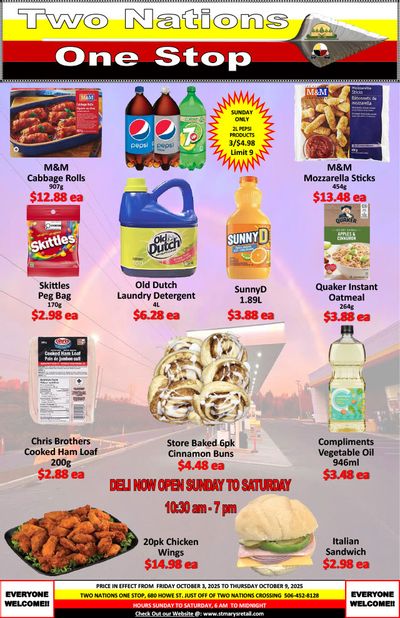 Two Nations One Stop Flyer October 3 to 9