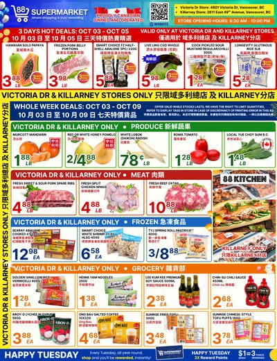 88 Supermarket Flyer October 3 to 9