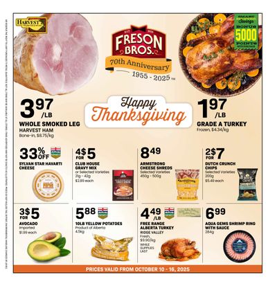 Freson Bros. Flyer October 10 to 16