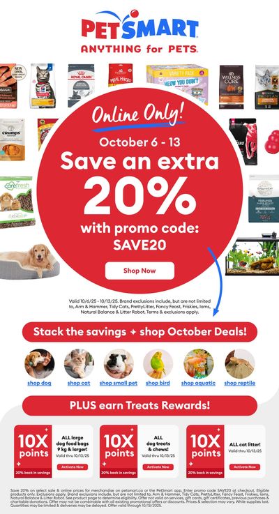 PetSmart Online Deal October 6 to 13
