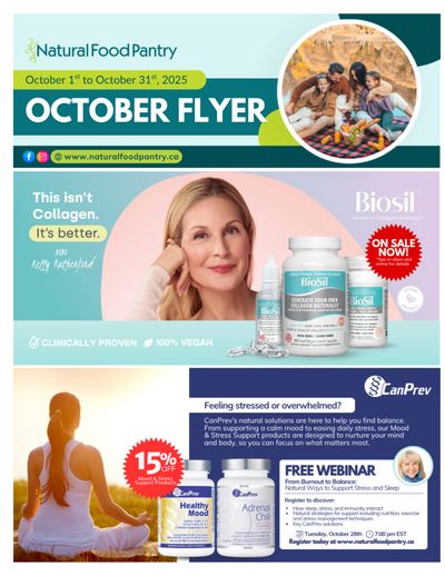Natural Food Pantry Flyer October 1 to 31
