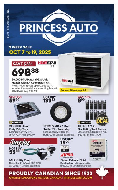 Princess Auto Flyer October 7 to 19