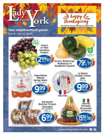Lady York Foods Flyer October 6 to 12