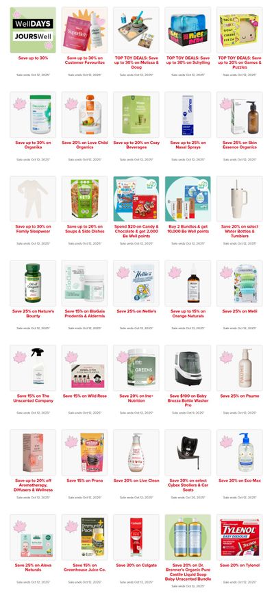 Well.ca Weekly Sales October 6 to 12
