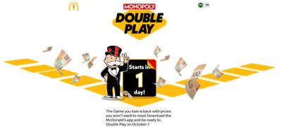 McDonald’s Canada 2025 Monopoly Double Play Returns Tuesday, October 7