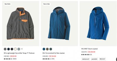 Patagonia Canada: Web Specials up to 50% off