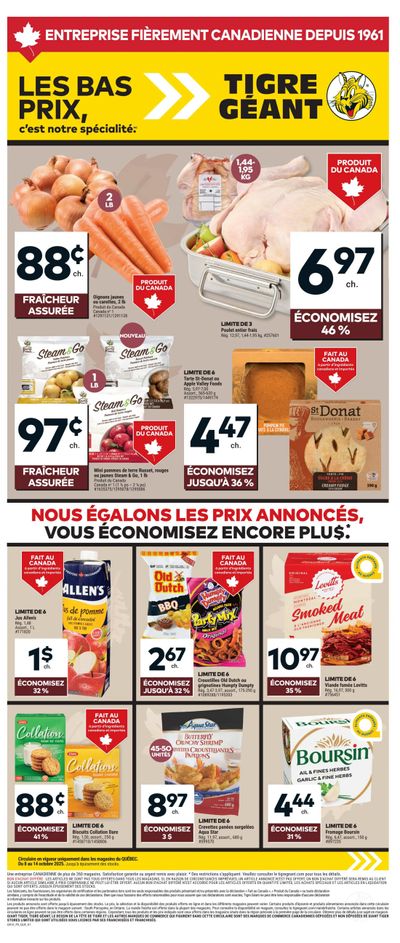 Tigre Géant Flyer October 8 to 14
