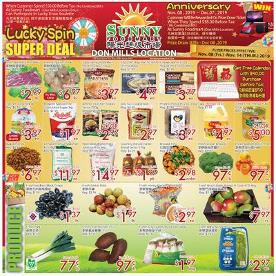 Sunny Foodmart (Don Mills) Flyer November 8 to 14