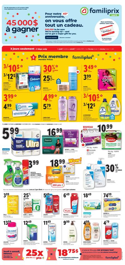 Familiprix Sante Flyer October 9 to 15