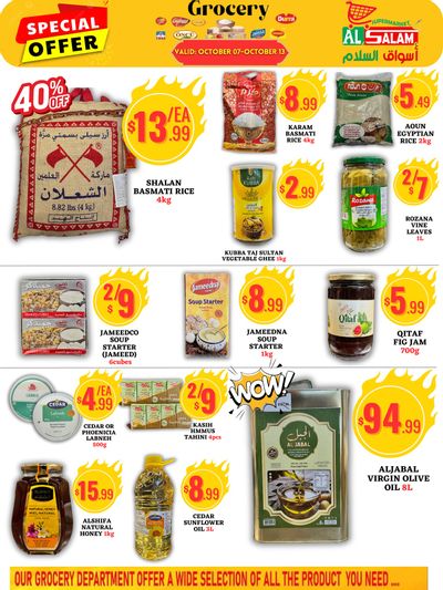 Al-Salam Supermarket Flyer October 7 to 13