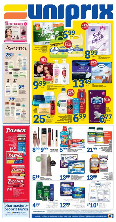 Uniprix Flyer October 9 to 15