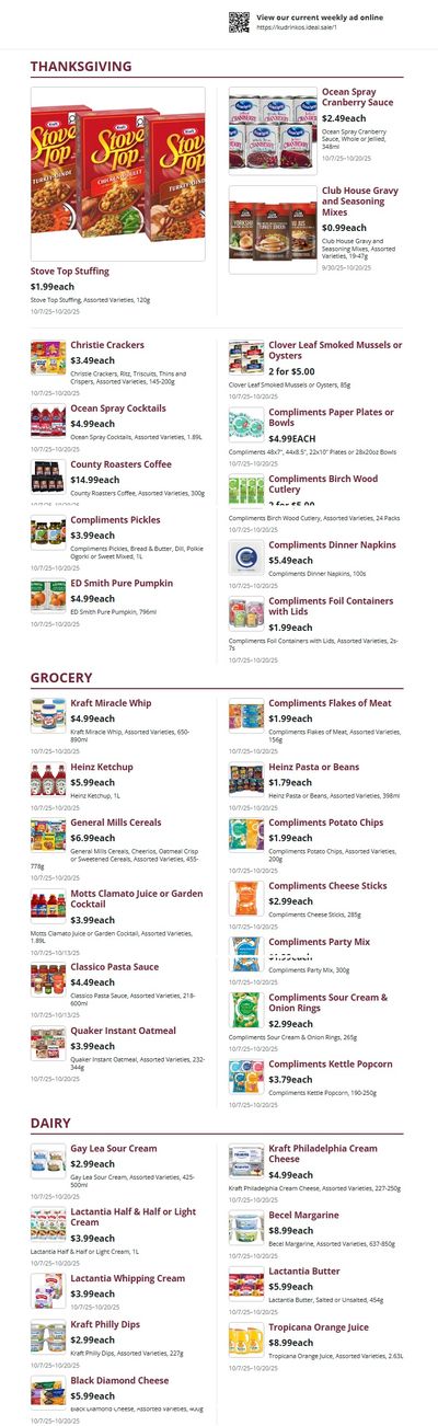Kudrinko's Flyer October 7 to 20